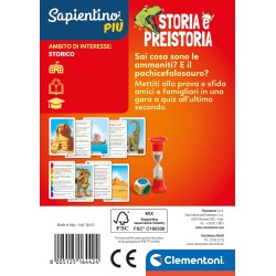 Clementoni - 16442 - Sapientino Testa Preistoria - Gioco Educativo 6 Anni, Quiz, Flashcards Storia