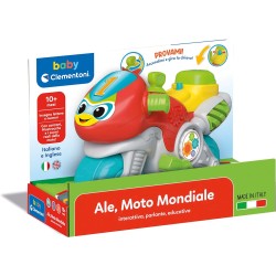 Clementoni - 17775 - Ale Motomondiale-Gioco Prima Infanzia, Educativo Elettronico, Interattivo, Parlante Italiano e Inglese, Gio