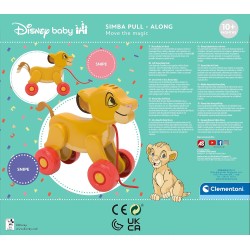 Clementoni - 17815 - Disney Simba Trainabile, Animale da Tirare, Gioco per La Motricità, Primi Passi, Imparare A Camminare, Bamb