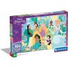 Clementoni - 20346 - Disney Princess Glitter 104 pezzi - Cartoni animati, Principesse, Supercolor Puzzle