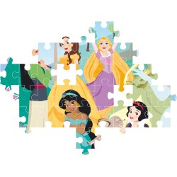 Clementoni - 20346 - Disney Princess Glitter 104 pezzi - Cartoni animati, Principesse, Supercolor Puzzle