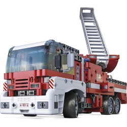 Clementoni - 19181 - Scienza e Gioco Build - Camion dei Pompieri, Set di Costruzioni e Laboratorio di Meccanica