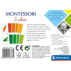 Clementoni - 16333 - Carte Colori Montessori 2 Anni (Versione in Italiano), Gioco educativo