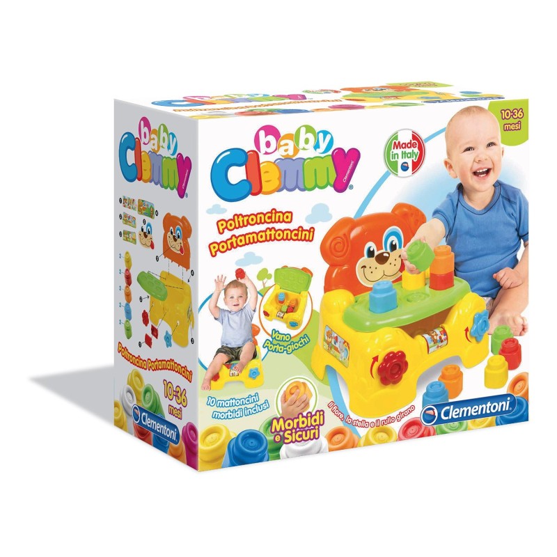 Clementoni - 17080 - Baby Clemmy - Poltroncina Portamattoncini