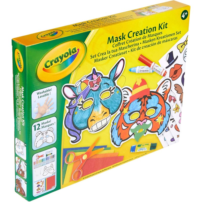 Crayola - Cofanetto Creazione di Maschere - Tempo Libero - Kit attività - a Partire dai 3 Anni