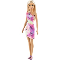 Mattel - Barbie Classica Bambola 30 cm Capelli Lisci Biondi Vestito Estivo