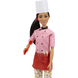 Mattel - Barbie - Bambola Pasta Chef, con giacca e cappello da chef e tanti accessori, GTW38