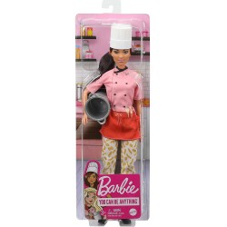 Mattel - Barbie - Bambola Pasta Chef, con giacca e cappello da chef e tanti accessori, GTW38