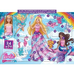 Mattel - Barbie Dreamtopia - Calendario dell’Avvento, tanti regali per 25 giorni, con accessori, HGM66