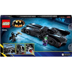 LEGO 76224 - DC Batmobile: Inseguimento di Batman vs. The Joker, Set Iconica Batmobile del 1989 con 2 Minifigure e Batarang