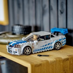 LEGO 76917 - Speed Champions 2 Fast 2 Furious Nissan Skyline GT-R (R34),  Modellino Auto da