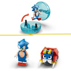 LEGO 76990 - Sonic the Hedgehog Sfida della Sfera di Velocità di Sonic, con 3 Personaggi e la Figura di Moto Bug Badnik
