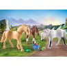 Playmobil Set 3 Cavalli con Selle, emozionanti Avventure a Cavallo 71356