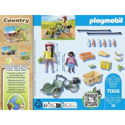 Playmobil Contadina con bicicletta da carico 71306