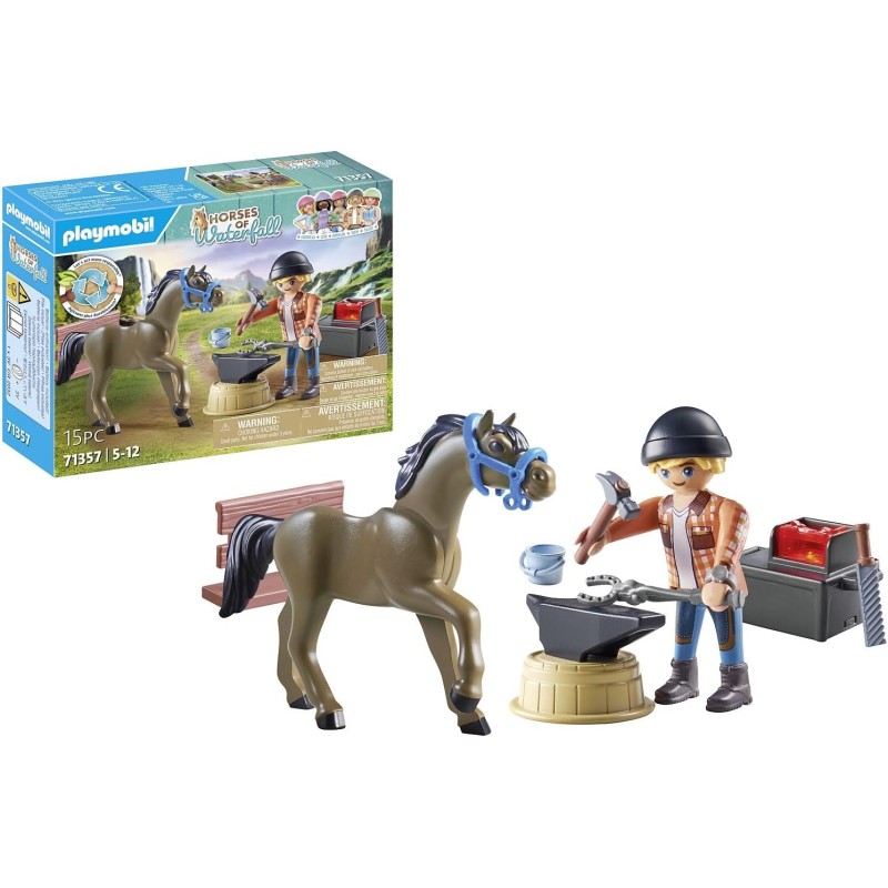 Playmobil Horses of Waterfall, Maniscalco con Cavallo 71357