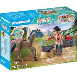 Playmobil Horses of Waterfall, Maniscalco con Cavallo 71357