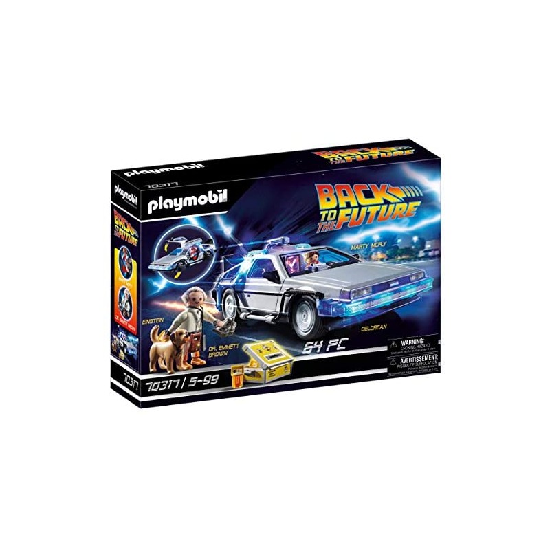 PLAYMOBIL Back to the Future 70317 - DeLorean con Effetti Luminosi, dai 6 anni