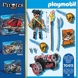 PLAYMOBIL Pirates 70415 - Pirata con Cannone, dai 5 anni