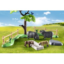 Playmobil Animali della fattoria con adorabili mucche, capre, pecore e maiali 71307