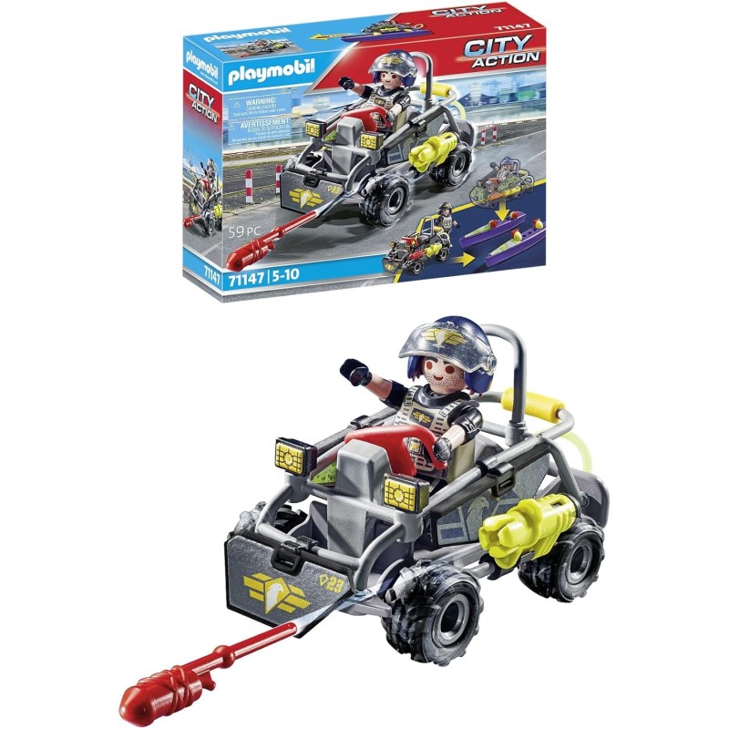 Playmobil Quad Terra-Acqua, trasformabile in un motoscafo 71147