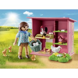 Playmobil Country Pollaio, con gallo, galline e pulcini 71308