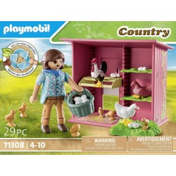 Playmobil Country Pollaio, con gallo, galline e pulcini 71308