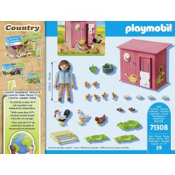 Playmobil Country Pollaio, con gallo, galline e pulcini 71308
