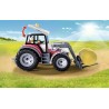 Playmobil Trattore con accessori, un trattore elettrico con tetto apribile e stazione di ricarica elettrica 71305