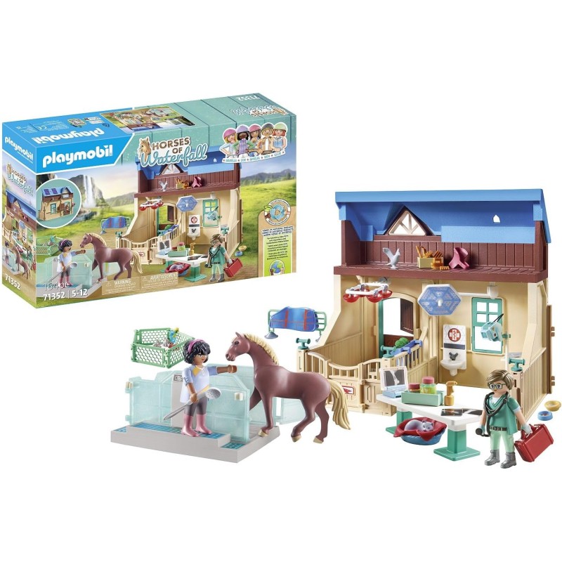 PLAYMOBIL Stalla con veterinario Waterfall Ranch 71352