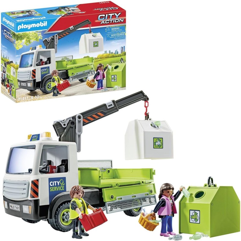 Playmobil Camion Trasporto contenitori rifiuti City Action 71431