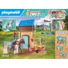 PLAYMOBIL Horses of Waterfall 71353 - Stalla con recinto, avventure nel pittoresco Waterfall Ranch con Amelia e Whisper