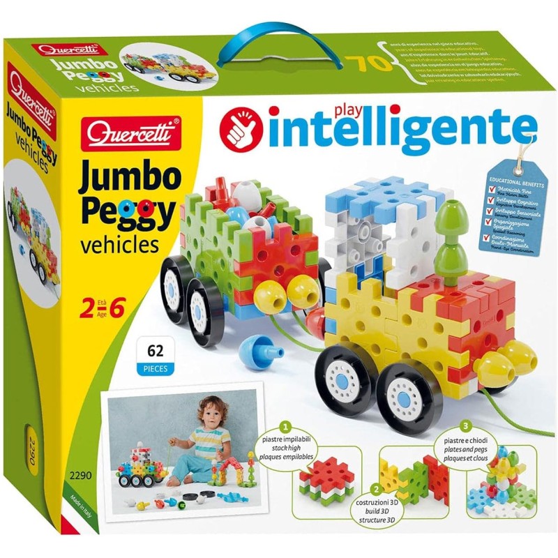 Quercetti Jumbo Peggy Vehicles, Costruzioni Creative 2290