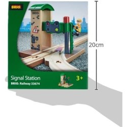 BRIO World - Doppio Semaforo con Operatore, BRIO Accessori, Età Raccomandata 3+