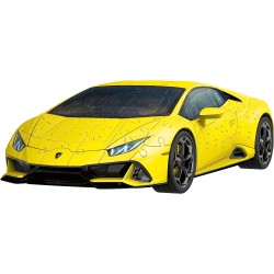 Ravensburger - 3D Puzzle Lamborghini Huracán Evo Gialla, 108 Pezzi, 8+ Anni