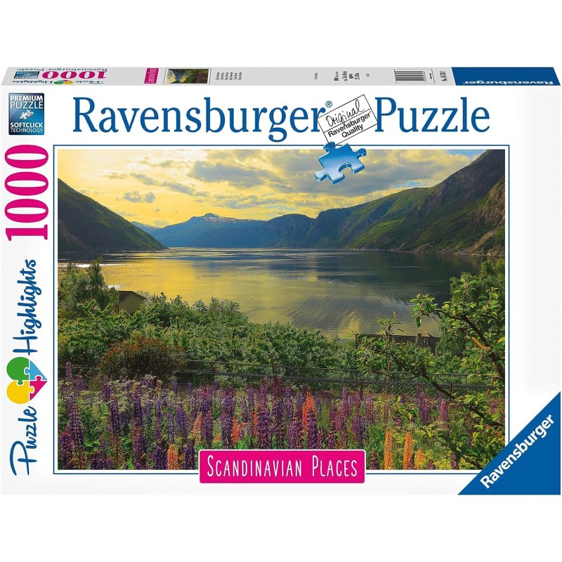 Ravensburger - Puzzle Fiordo in Norvegia, Collezione Scandinavian Places, 1000 Pezzi, Puzzle Adulti