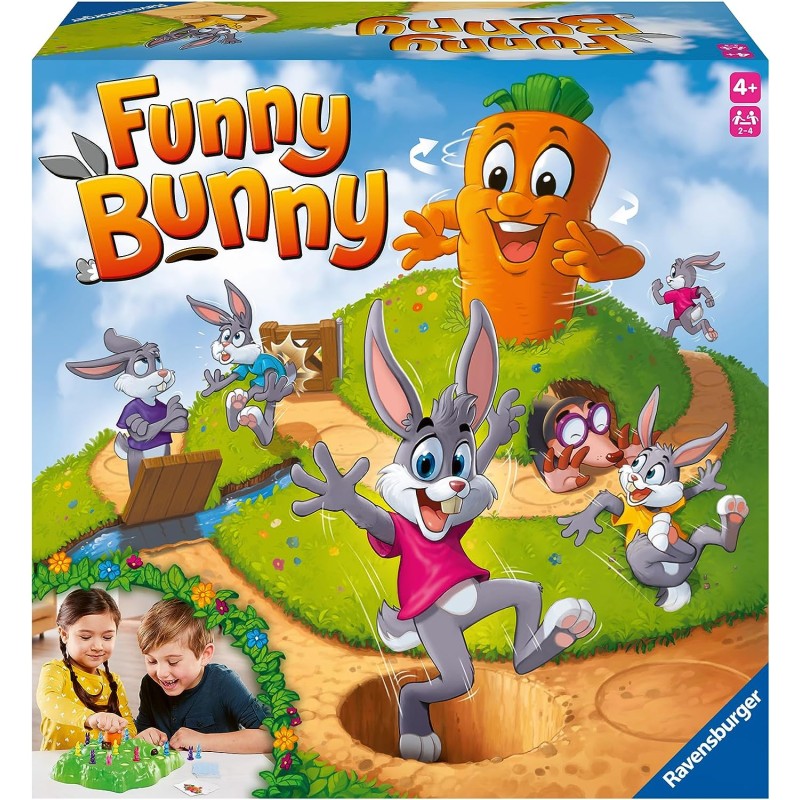 Ravensburger – Funny Bunny, Gioco Da Tavolo, Da 2 A 4 Giocatori, 4+ Anni
