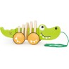 Hape Walk A Long Croc - Pull Along Wooden Crocodile Toy E0348
