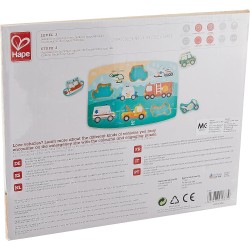 Hape Puzzle dei mezzi di emergenza in legno E1406