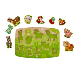 Hape Puzzle della fattoria in legno E1408