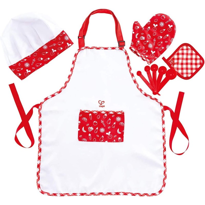 Hape Set da Gioco per Travestimento da Chef con Accessori da Cucina per Bambini E3162