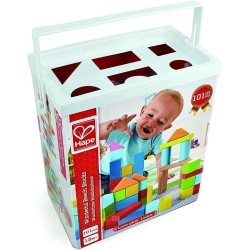 Hape meravigliosi mattoncini da costruzione in legno - 101 pezzi E8247