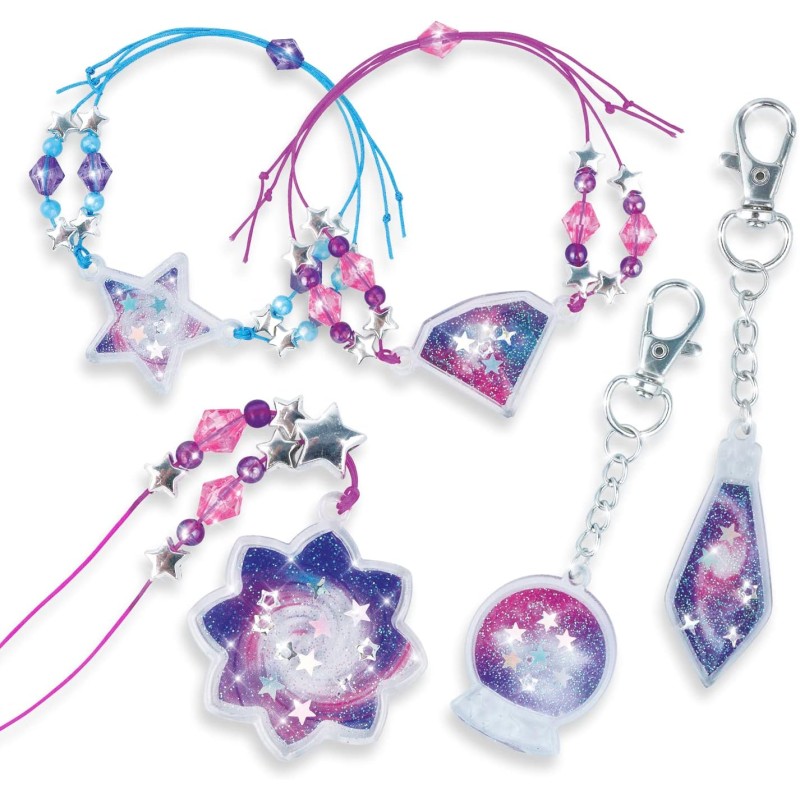 Nebulous Stars Gioielleria del Portale per bambine dagli 8 anni in su Kit per realizzare 8 charms stellari in resina luccicante 