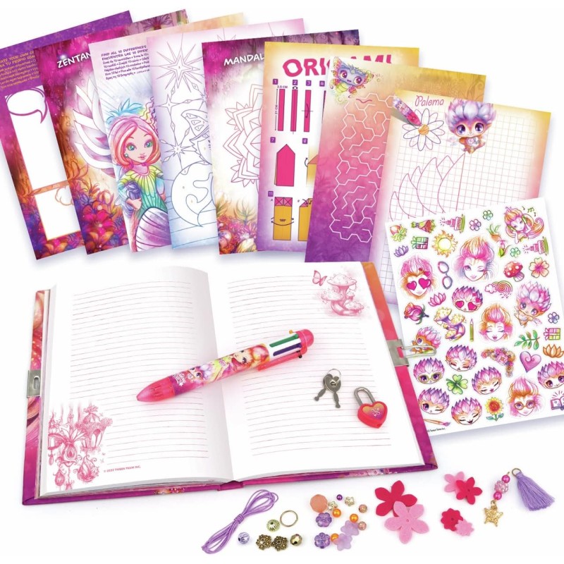 Nebulous Stars - Diario segreto di Petulia  Agenda bambina con attività  creative, sticker e penne magiche