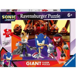 Ravensburger - Puzzle Sonic, Collezione 125 Giant Pavimento, 125 Pezzi, Età Raccomandata 6+ Anni