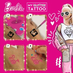 Lisciani Giochi- Barbie My Glitter Tattoo, 100958