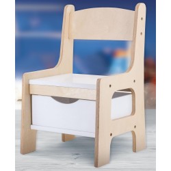 Lisciani - Montessori Wood Toy box chair sedia in legno 102310