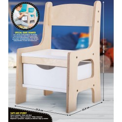 Lisciani - Montessori Wood Toy box chair sedia in legno 102310