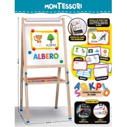 Lisciani Montessori Lavagnona legno cresce con te 102600