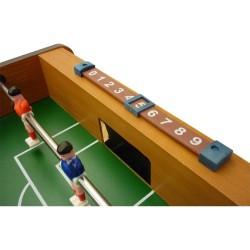 Sport1 - Calcetto balilla indoor Mini Goal con gambe da interno in MDF, misure 69x37x65cm. Bigliardino da casa con 6 aste passan