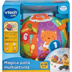 VTech Magica Palla Multiattività, Gioco Neonato con 15 Melodie, Sensore di Movimento, Lingua Italiana VT166107